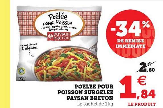 poêlée pour poisson surgelée paysan breton