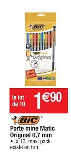 porte mine matic original 0,7 mm bic