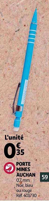 porte mines auchan