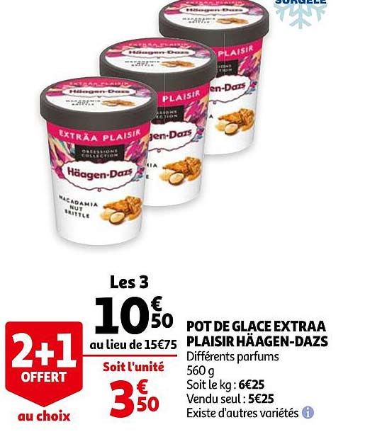pot de glace exträa plaisir häagen-dazs