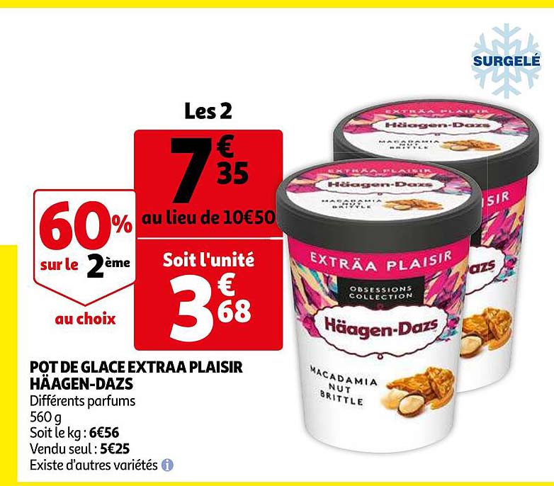 pot de glace exträa plaisir häagen-dazs