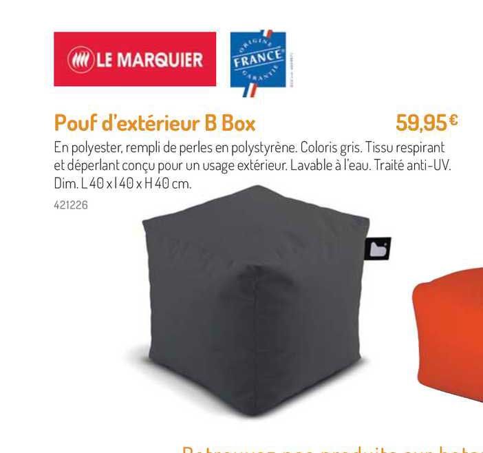 pouf d'extérieur b box le marquier