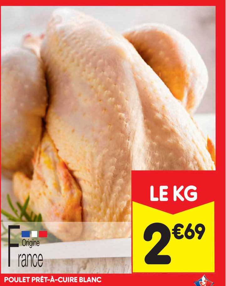 poulet prêt-à-cuire blanc