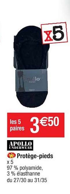 protège-pieds apollo  underwear