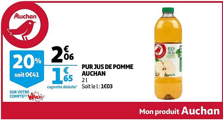 Pur Jus De Pomme Auchan