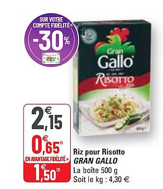 riz pour risotto gran gallo