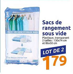 sacs de rangement sous vide