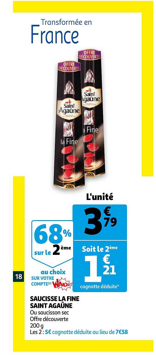 Saucisse La Fine Saint Agaûne