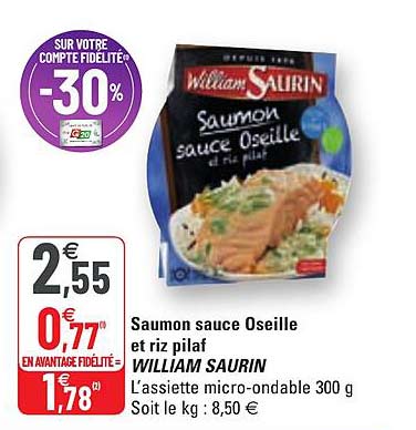Saumon Sauce Oseille Et Riz Pilaf William Saurin