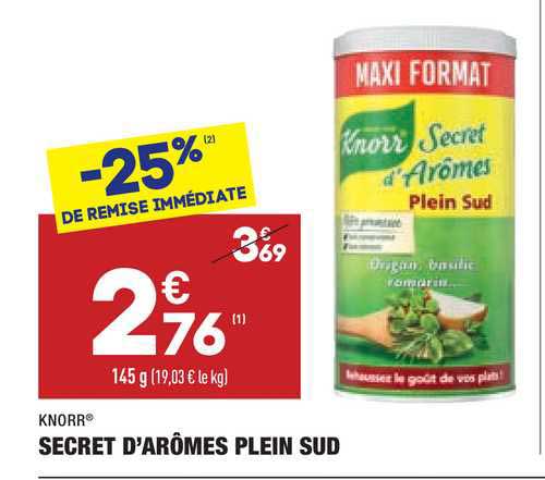 secret d'arômes plein sud knorr