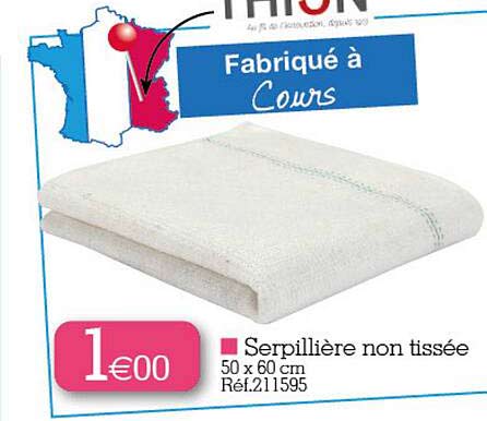 serpillière non tissée 50 x 60 cm