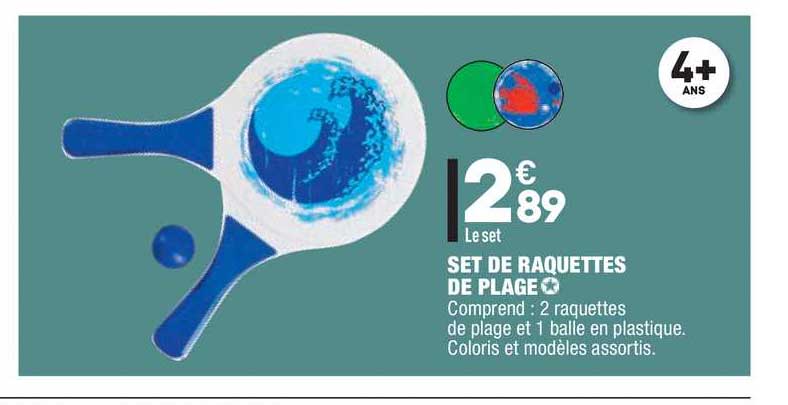 Set De Raquettes De Plage