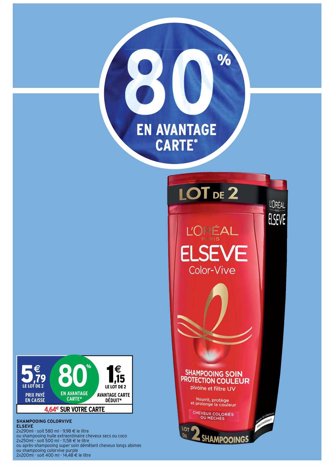 shampooing color-vive elsève l'oréal