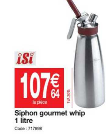 siphon gourmet whip 1 litre isi