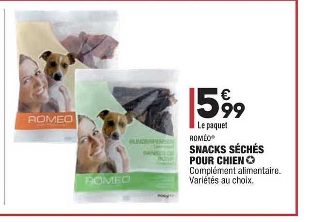 snacks séchés pour chien roméo