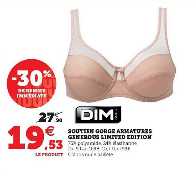 soutien gorge armatures generous limited édition dim
