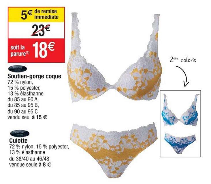 soutien-gorge coque, culotte