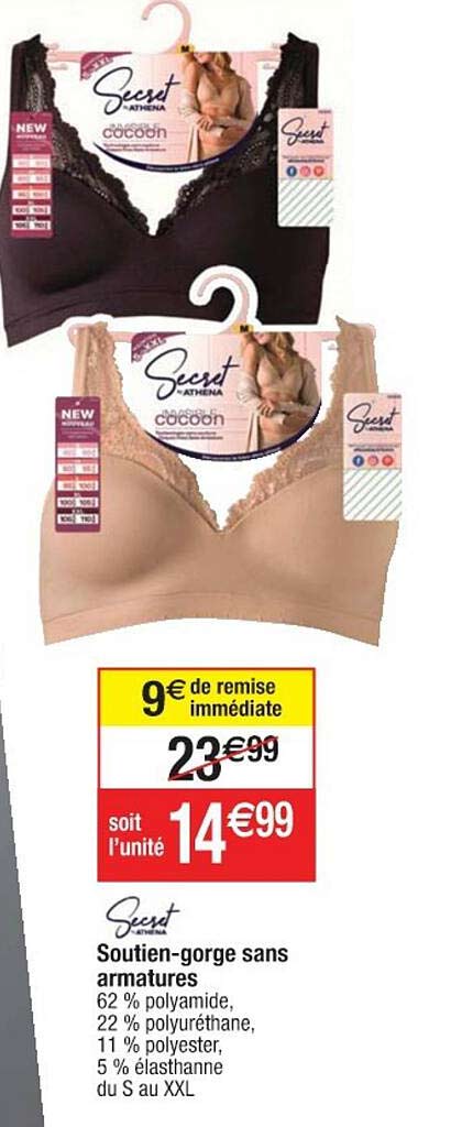 soutien-gorge sans armatures
