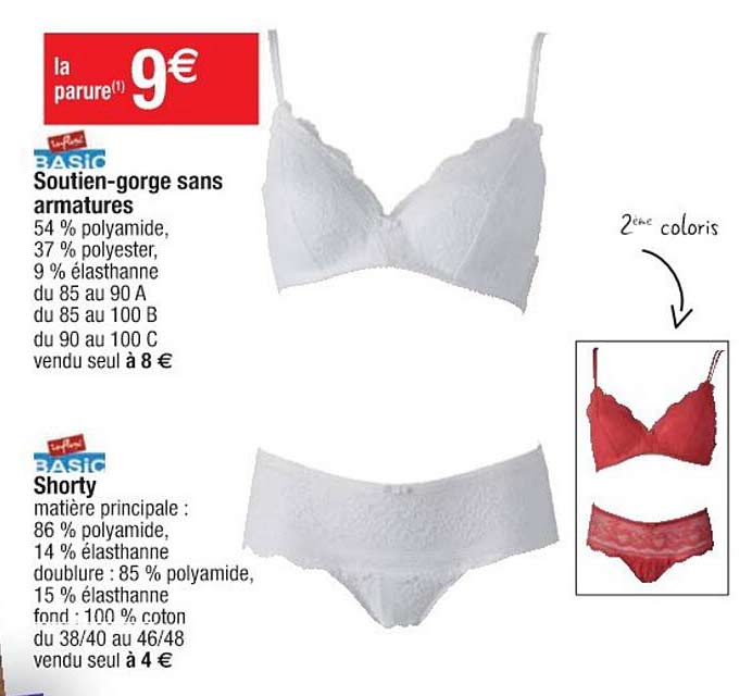 Soutien-gorge Sans Armatures Influx Basic, Shorty Influx Basic
