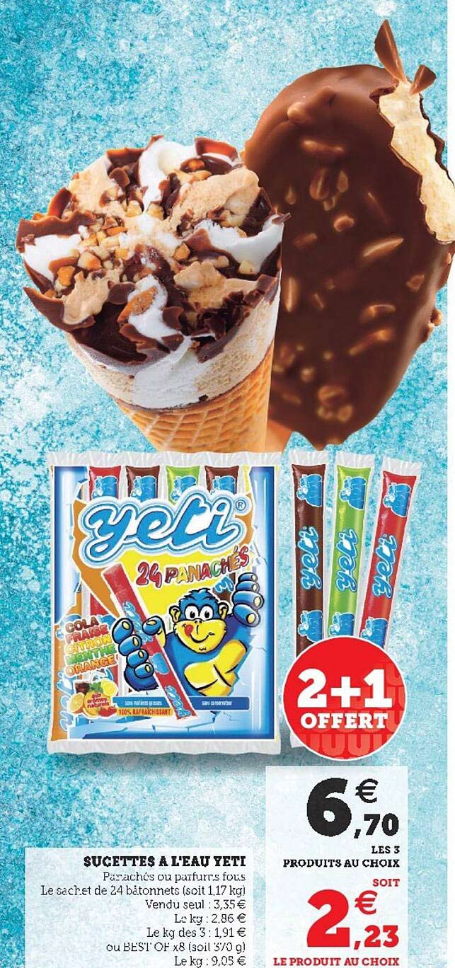 sucettes à l'eau yeti