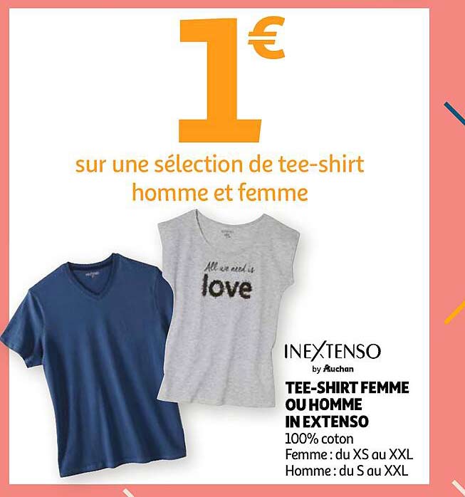 tee-shirt femme ou homme in extenso