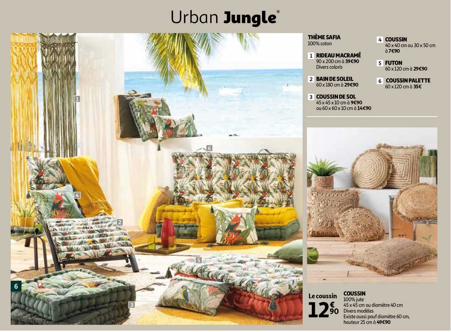 thème safia : rideau marcramé, bain de soleil, coussin de sol, coussin, futon, coussin palette