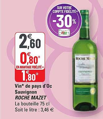 vin de pays d'oc sauvignon roche mazet