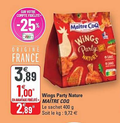 wings party nature maître coq