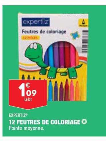 12 Feutres De Coloriage Expertiz