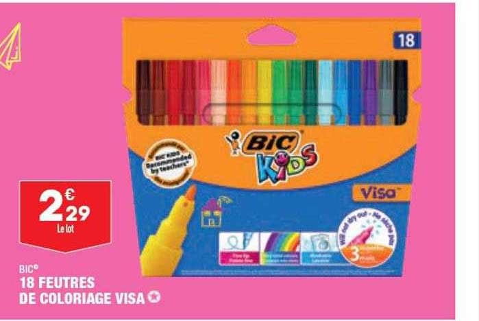 18 feutres de coloriage visa bic