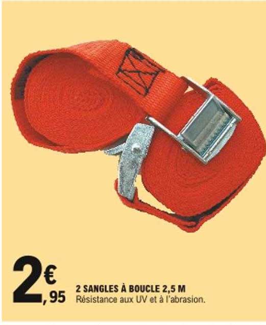 2 sangles à boucle 2,5 m