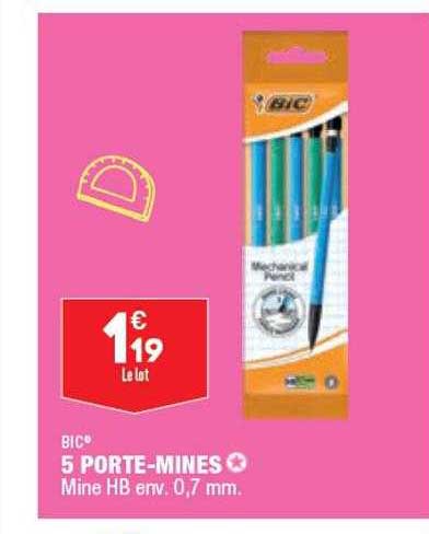 5 porte-mines bic