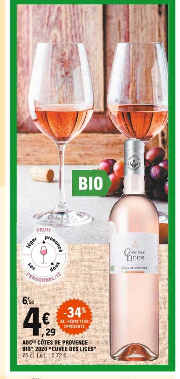 Aoc Côtes De Provence Bio 2020 "cuvée Des Lices"