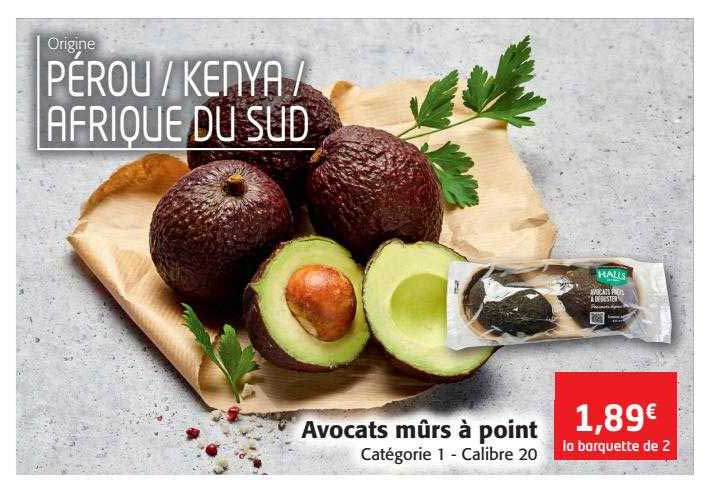 avocats mûrs à point