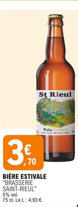 Bière Estivale "brasserie Saint-rieul"