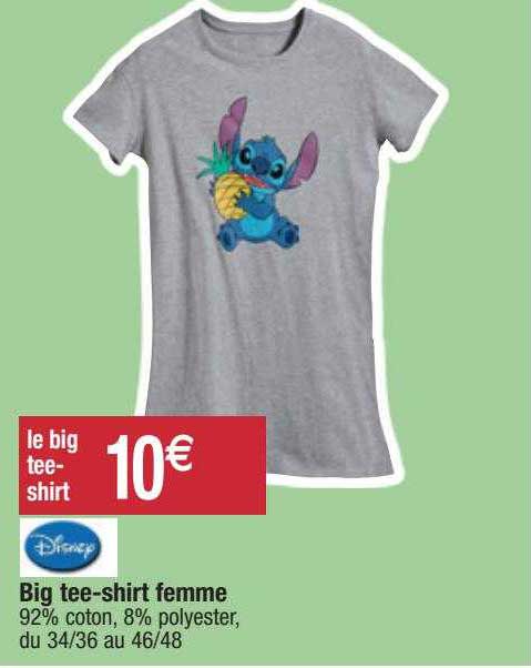 big tee-shirt femme disney