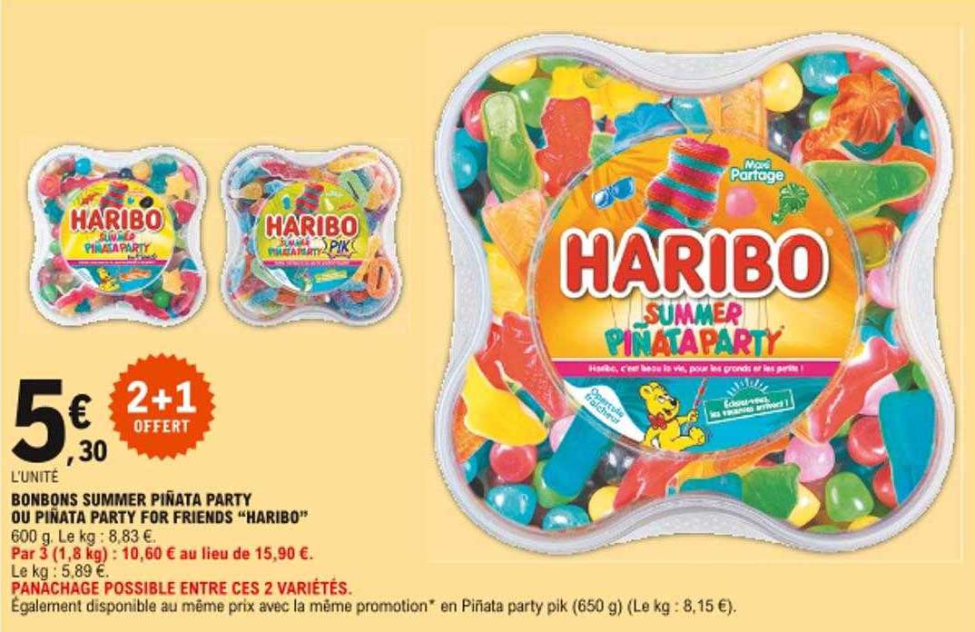 bonbons summer pinata party ou pinata party for friends "haribo"