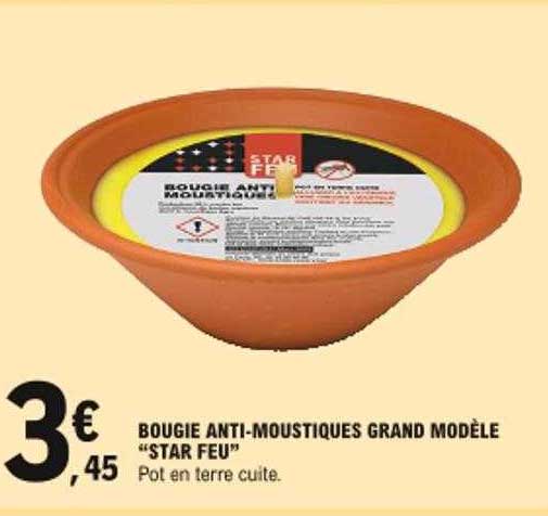 bougie anti-moustiques grand modèle "star feu"