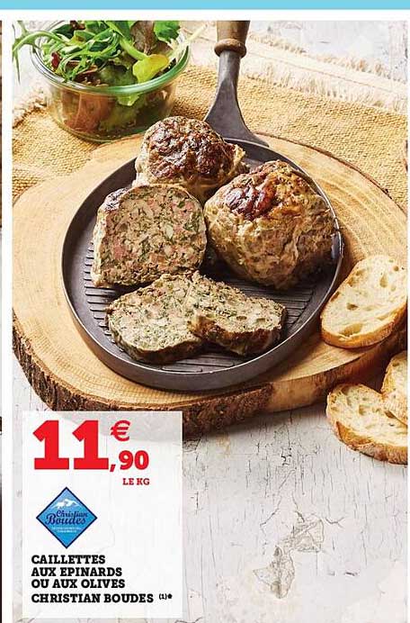 caillettes aux épinards ou aux olives christian boudes