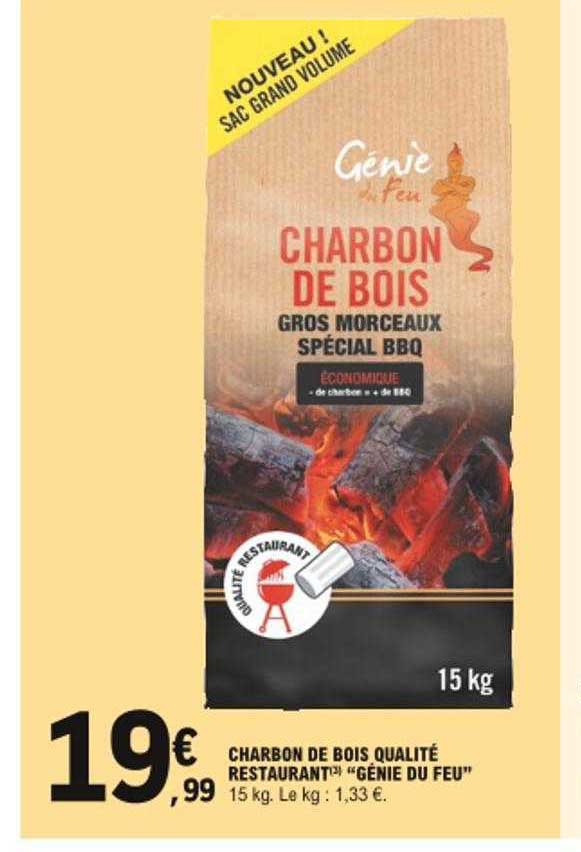 charbon de bois qualité restaurant "génie du feu"