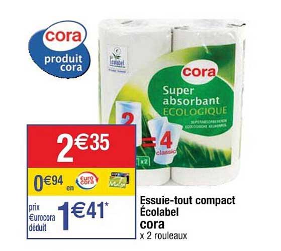 essuie-tout compact écolabel cora