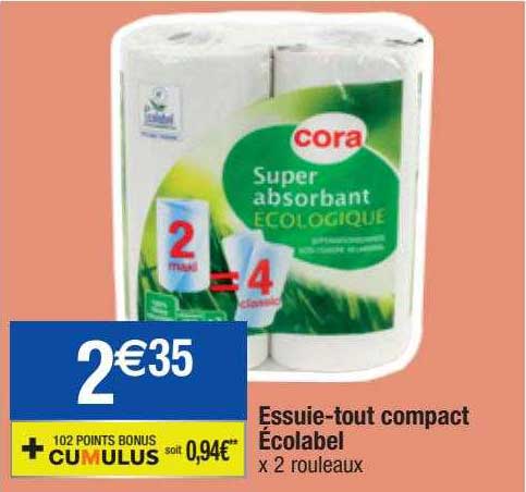 essuie-tout compact écolabel