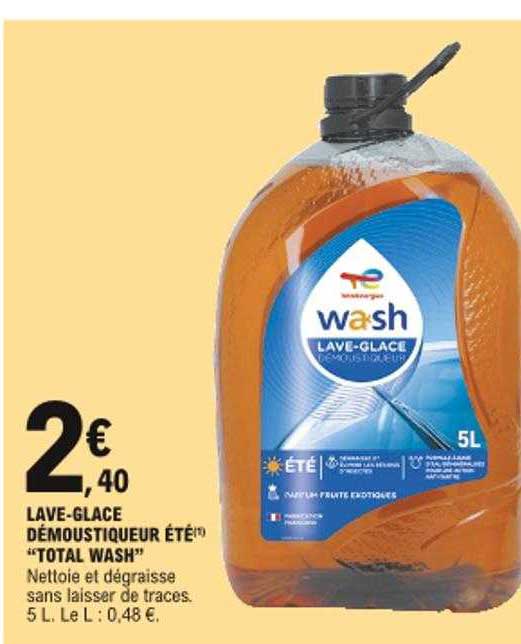 lave-glace démoustiqueur été "total wash"
