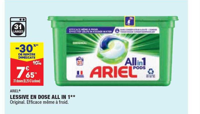 Lessive En Dose All In 1 Ariel
