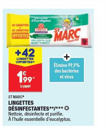 lingettes désinfectantes st marc