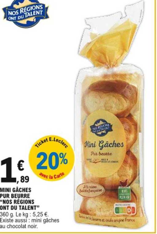 mini gâches pur beurre "nos régions ont du talent"