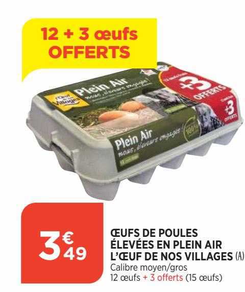 oeufs de poules élevées en plein air l'œuf de nos villages