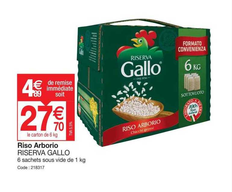 riso arborio riserva gallo
