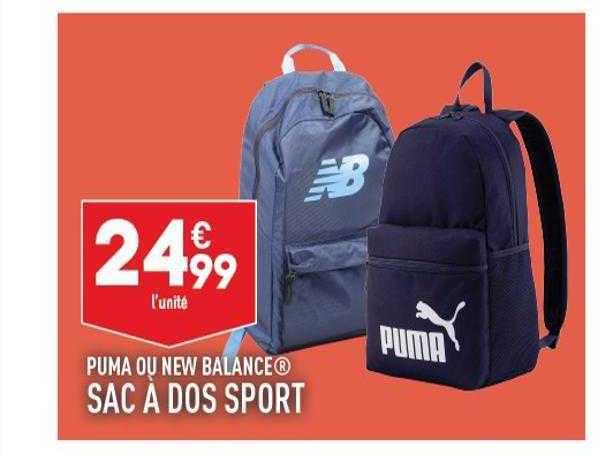 sac à dos sport puma ou new balance