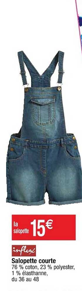 salopette courte influx